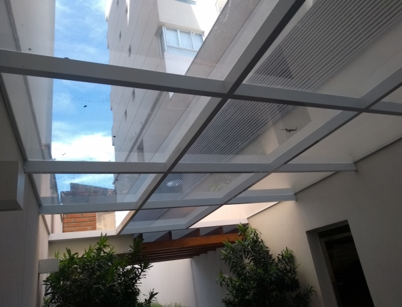 Cobertura de Vidro para Garagem Jardim dos Passaros - Cobertura de Vidro área Externa