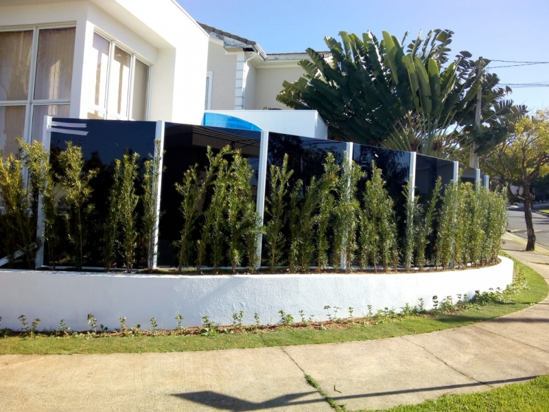 Fábrica de Muro de Vidro Temperado Jardim Campos Verdes - Muro de Vidro com Alumínio