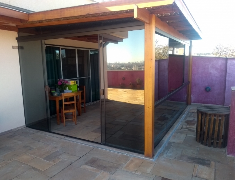 Fechamento de Pia em Vidro Preços Jardim Bosque das Araras - Fechamento de Terraço com Vidro