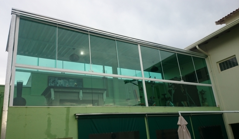 Qual o Valor de Fechamento de Terraço com Vidro Jardim Nova Indaiá - Fechamento de Vidro
