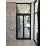 porta de alumínio com vidro Jardim do Jatoba